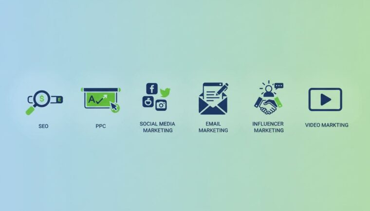 The main types of digital marketing, with simple real-world examples