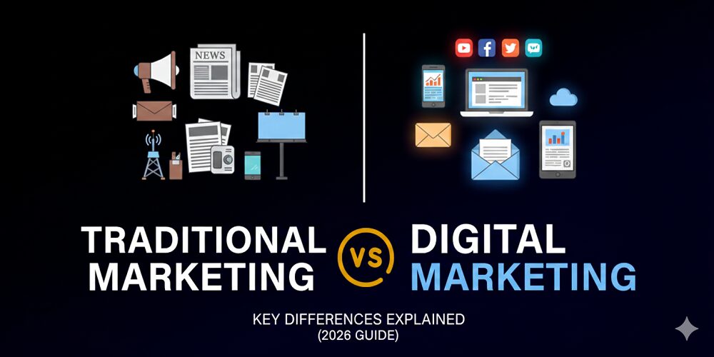 traditional marketing vs digital marketing